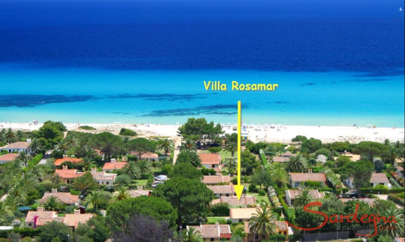 Villa Rosamar | Lage Villa Rosamar an der Costa Rei Lage Villa Rosamar an der Costa Rei