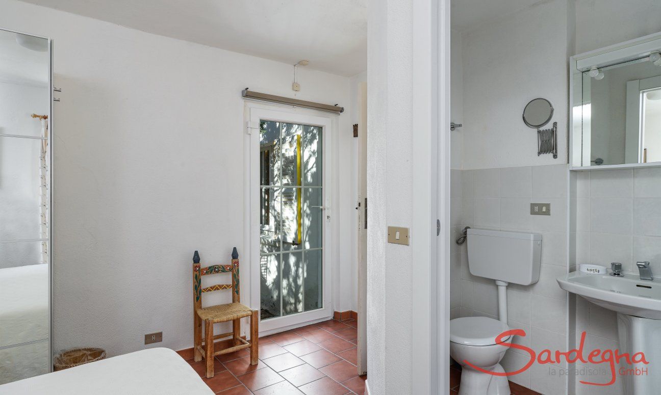 Villa Bau Cannas | Ensuite Bad vom neuen Zimmer Villa Bau Cannas Torresalinas Sardinien
