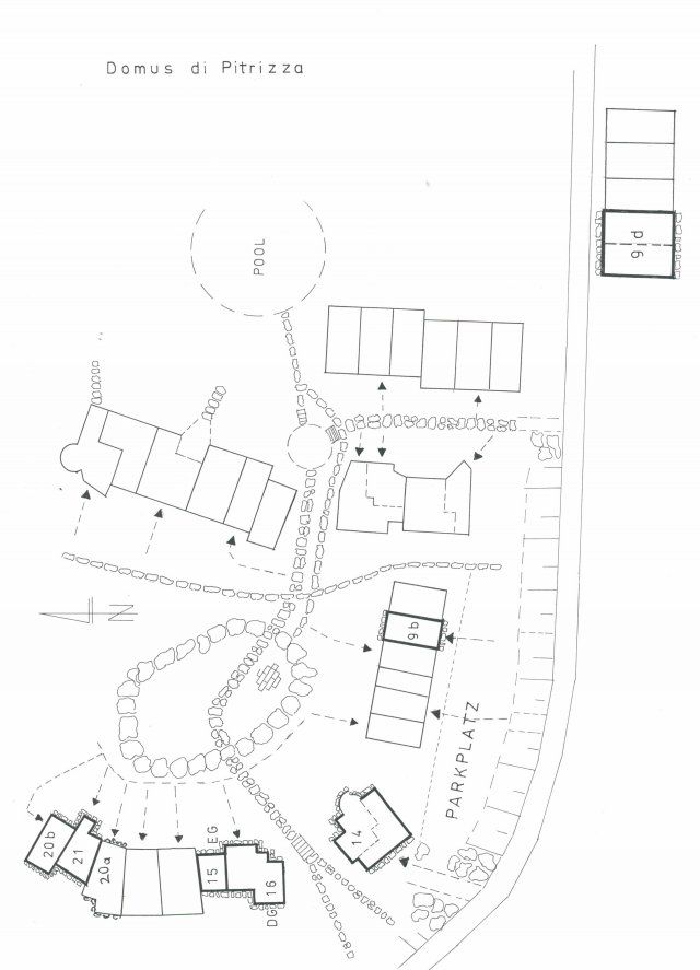 Villa Domus 9d | Lageplan Domus di Pitrizza Lageplan Domus di Pitrizza