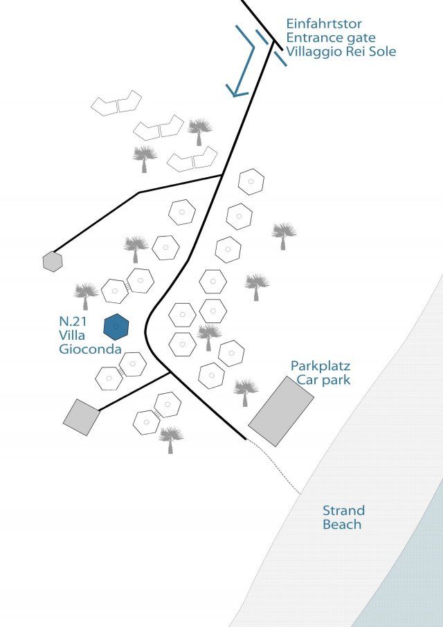 Lageplan der Villa