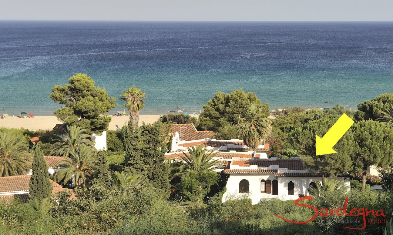 Villa ToreMari | Lage des Hauses an der Costa Rei Lage des Hauses an der Costa Rei