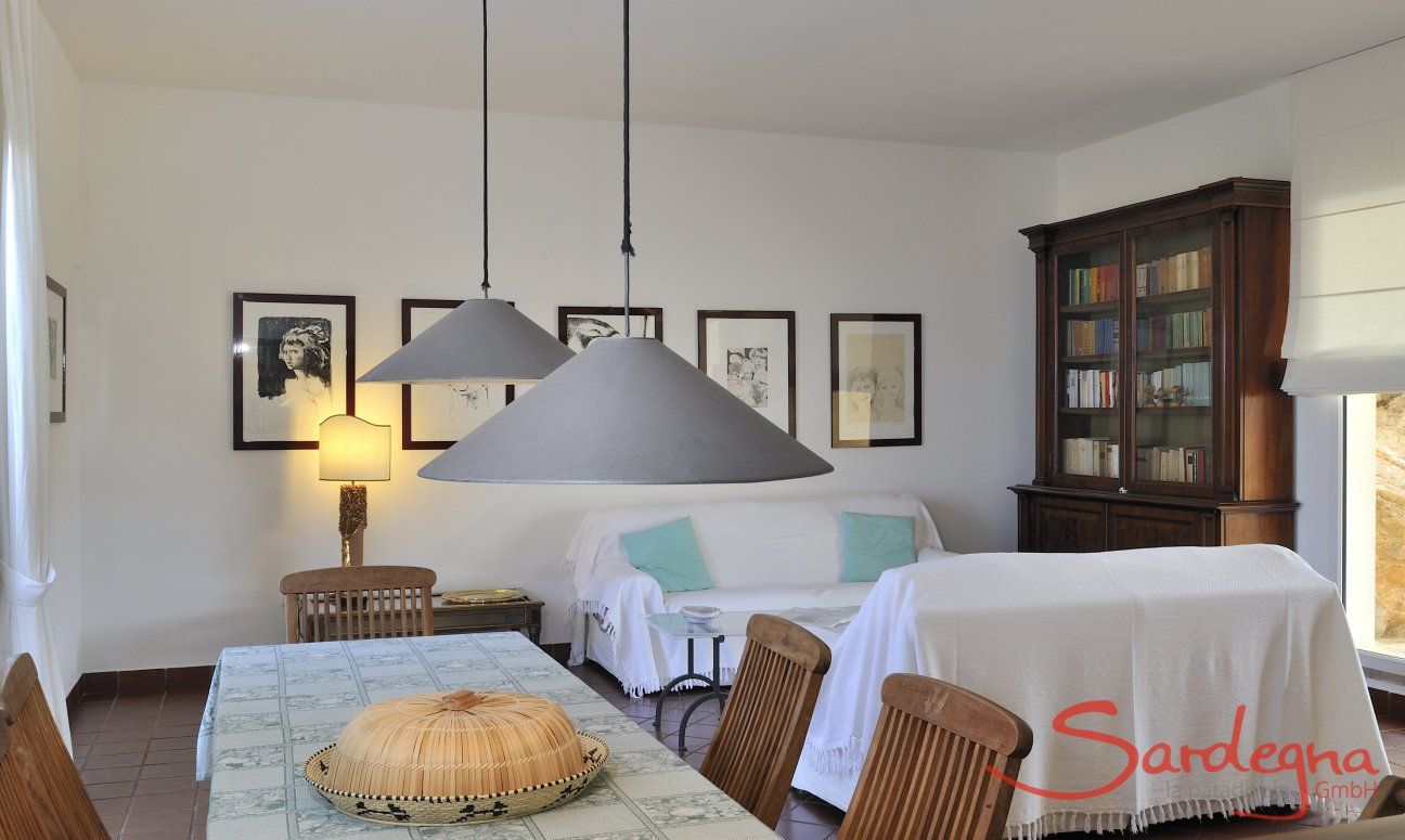 Villa Aquila Giardino | Wohn- und Eßbereich für 2 - 4 Gäste Wohnzimmer