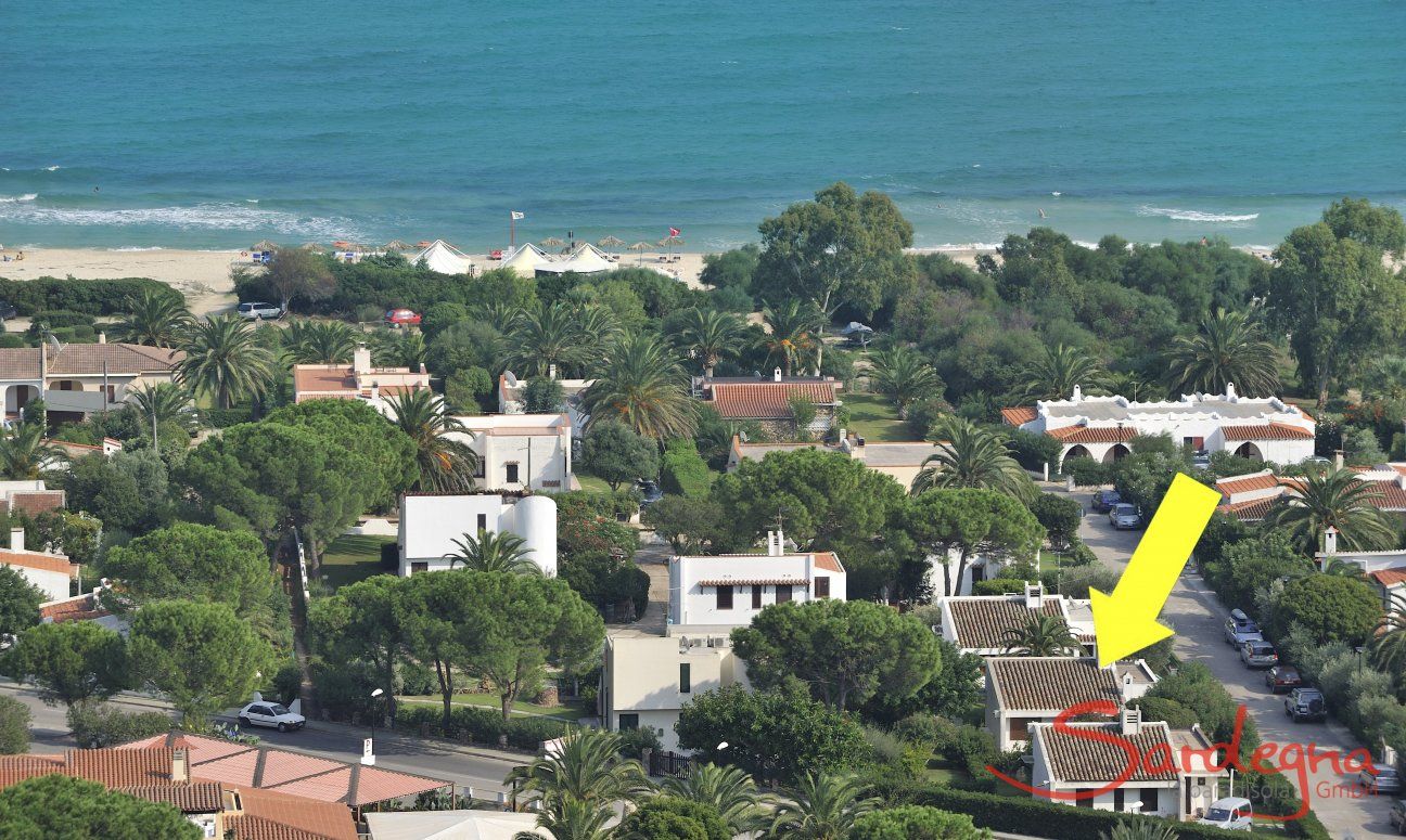 Villa Vela | Lage des Hauses an der Costa Rei Lage des Hauses an der Costa Rei