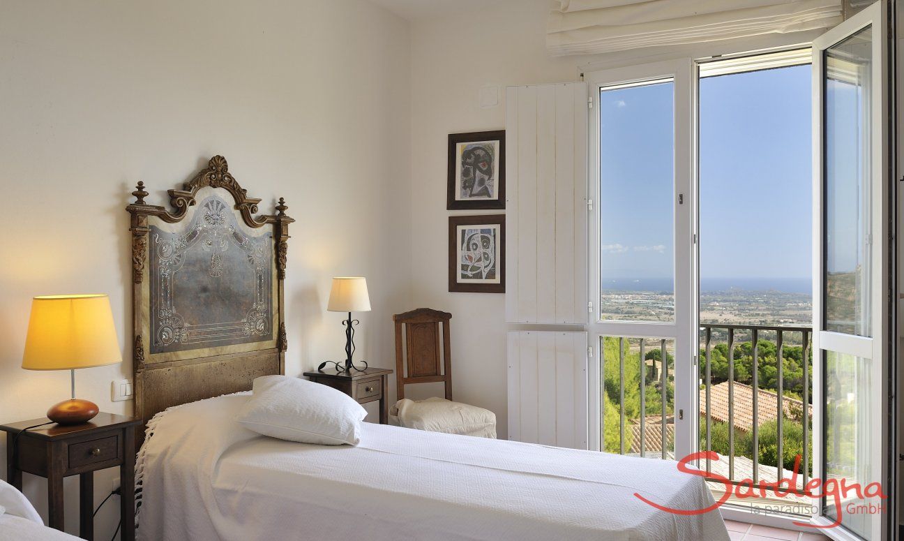 Villa Aquila Alta | Schlafzimmer mit Blick ins Freie Sardinien