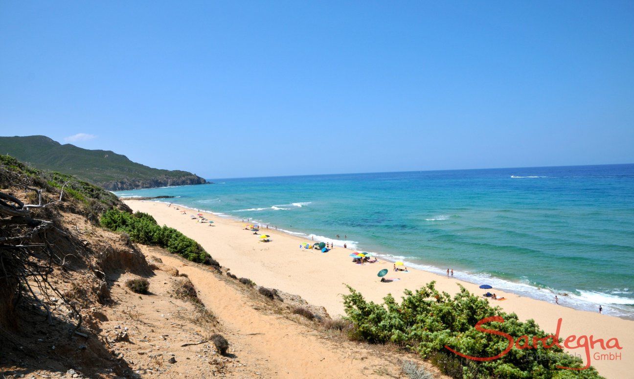 Strand Portixeddu and der Westküste Sardiniens