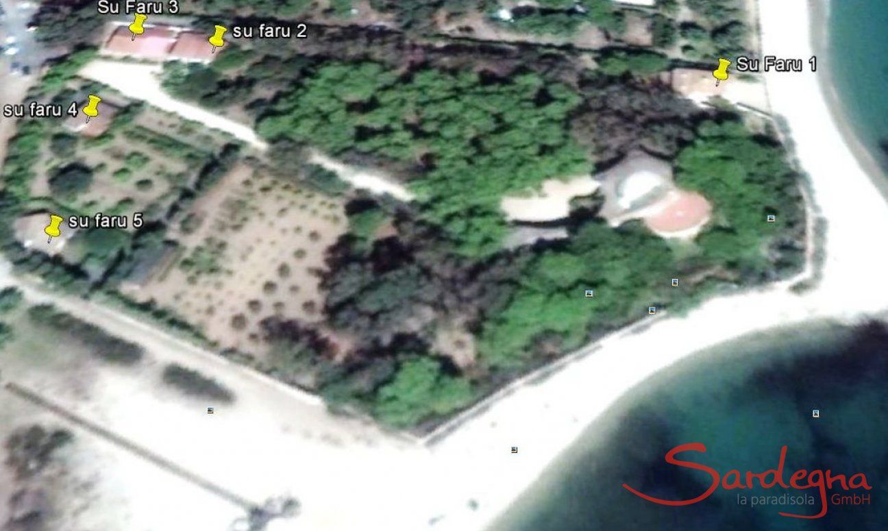 Casa Su Faru 5 | Satellitenansicht von Su Faru Sardinien
