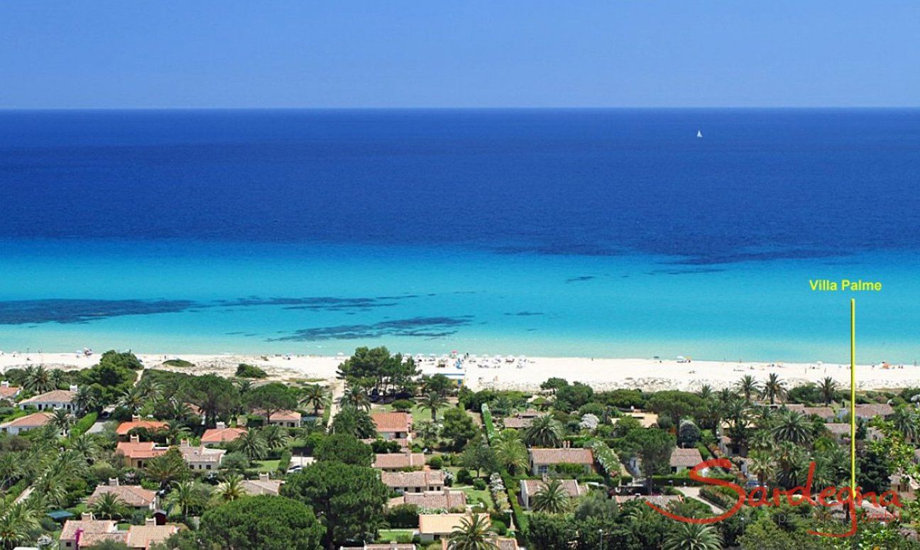 Villa Palme | Lageplan der Villa an der Costa Rei Lageplan der Villa an der Costa Rei