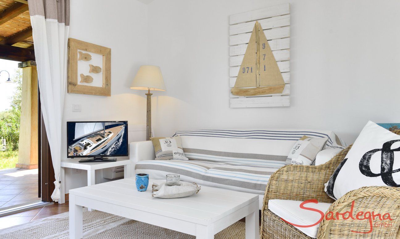 Villa Campidano 7 | Wohnzimmer mit Sofaecke und TV Wohnzimmer