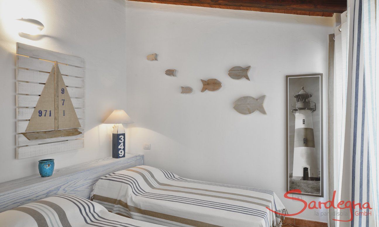 Villa Campidano 7 | Schlafzimmer 2 mit zwei Einzelbetten Schlafzimmer