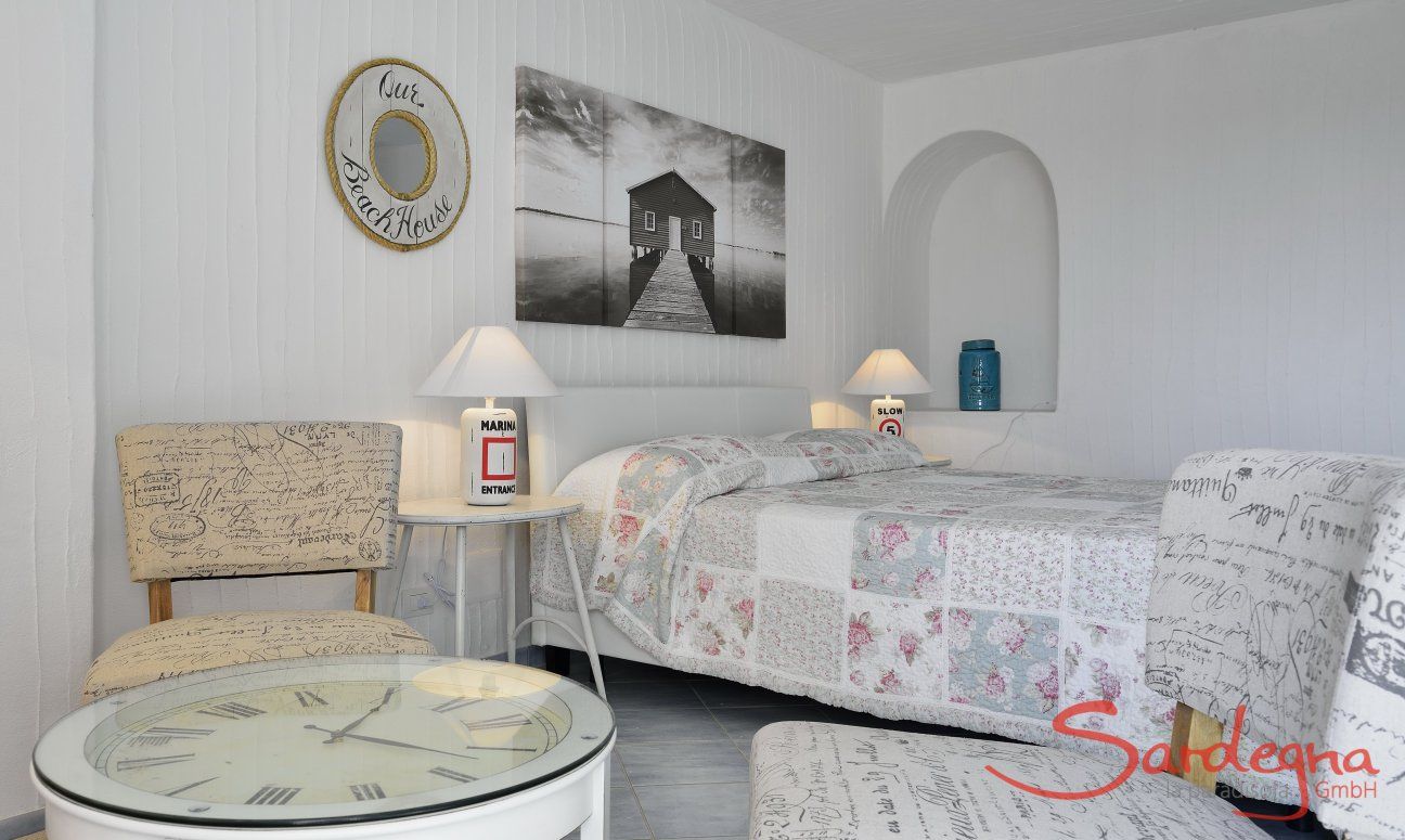 Li Conchi 18 | Schlafzimmer im Untergeschoss mit Doppelbett Li Conchi 18 Souterrain
