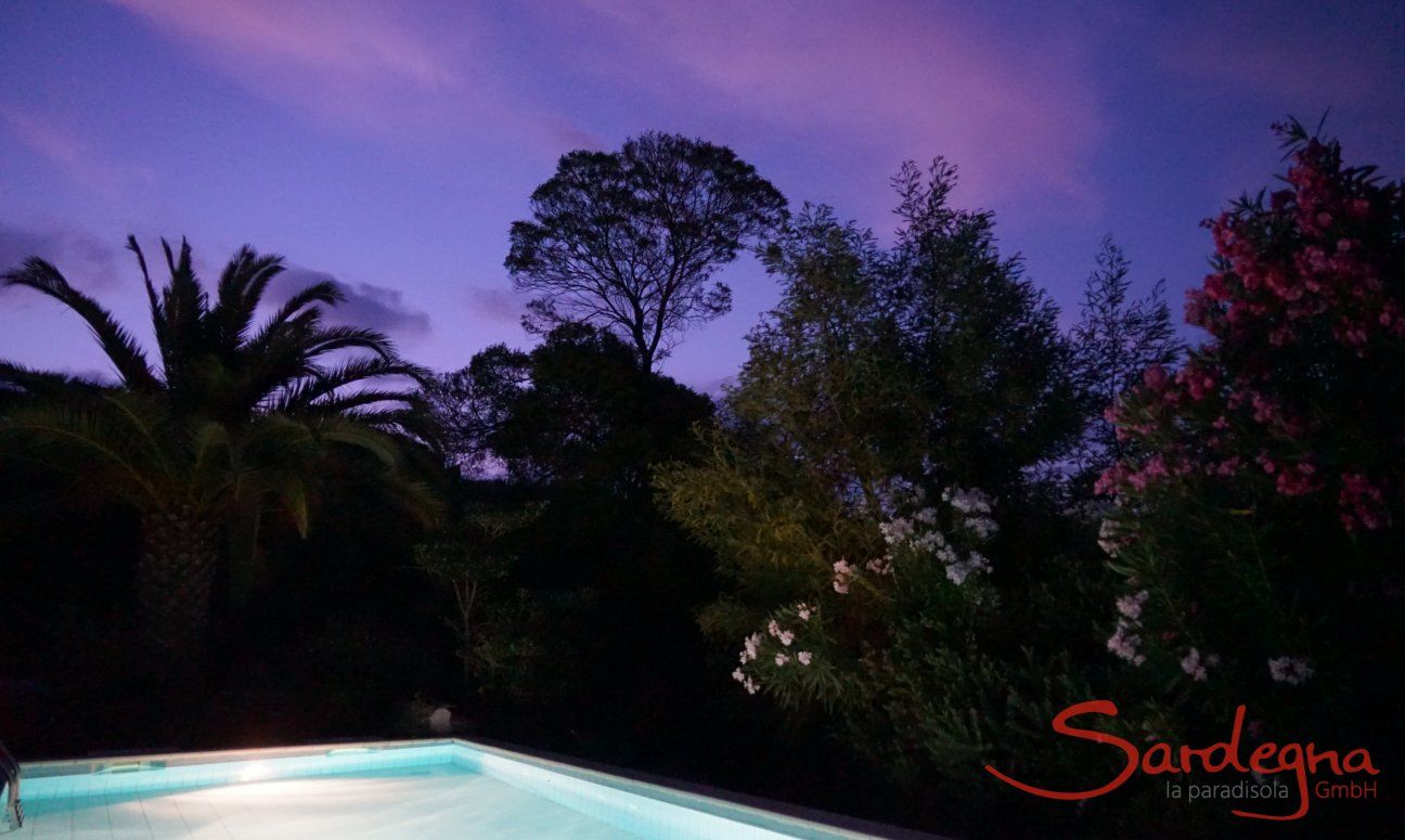 Villa Fiori 3 | Stimmung am Pool am Abend Abendstimmung am Pool