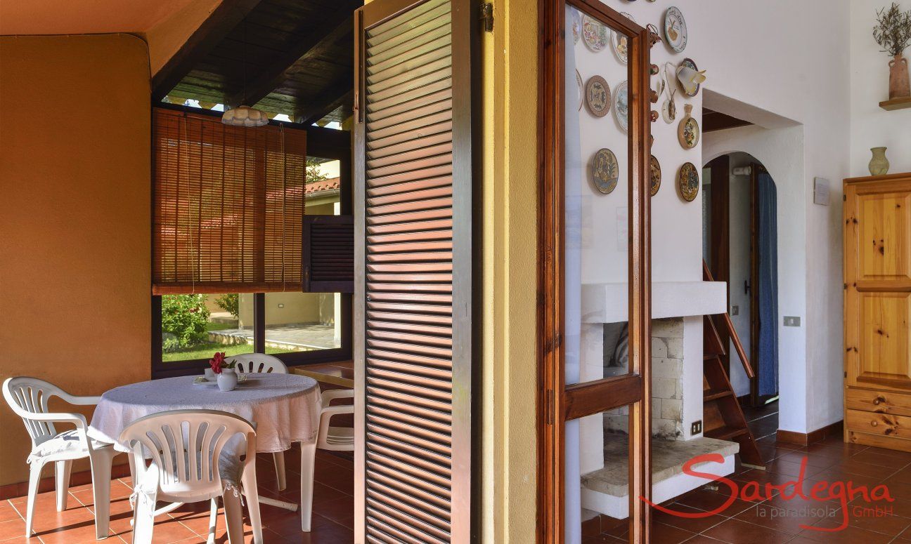 Villa Maria Lina | Wohnbereich mit Kamin Wohnbereich mit Kamin