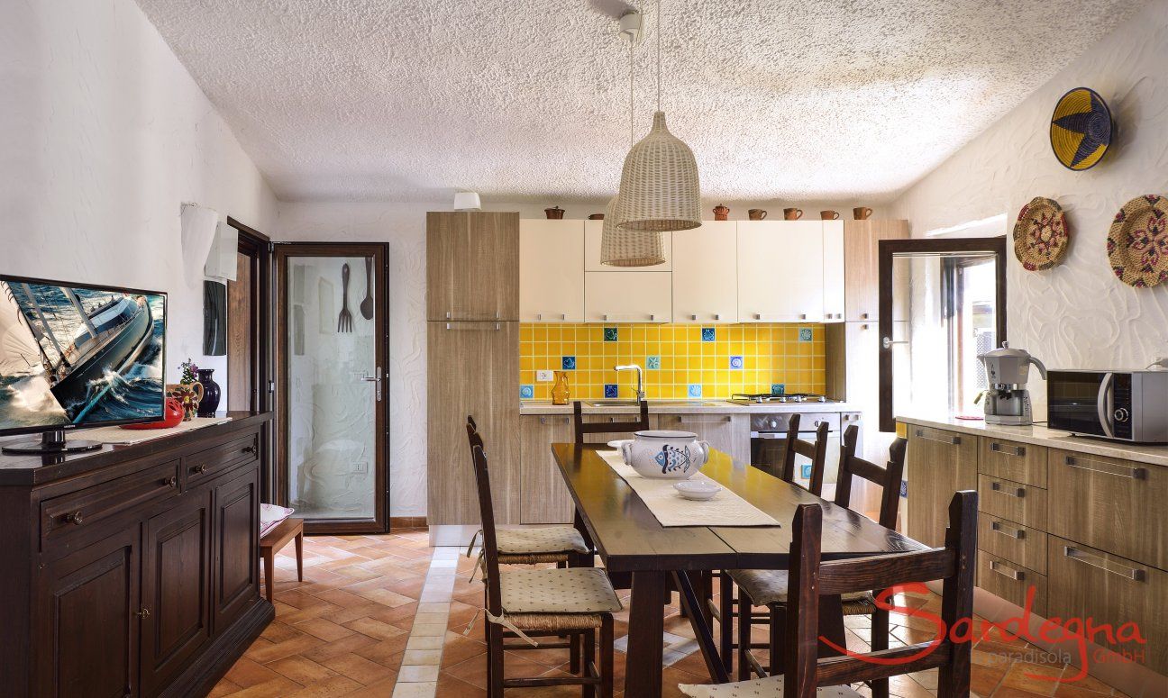 Villa Gaia | Wohn-Essbereich innen Sardinien
