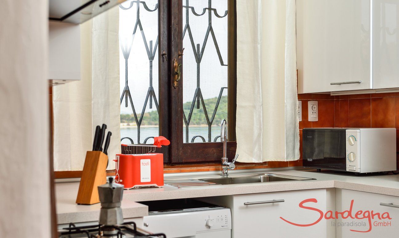 Villa Su Faru 1 | Küche mit Meerblick Küche mit Meerblick