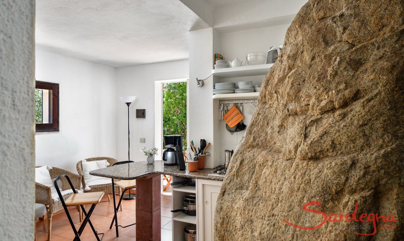 Apartment Nido 4 | Blick auf Küche, Bar und Eingang Blick auf Küche, Bar und Eingang