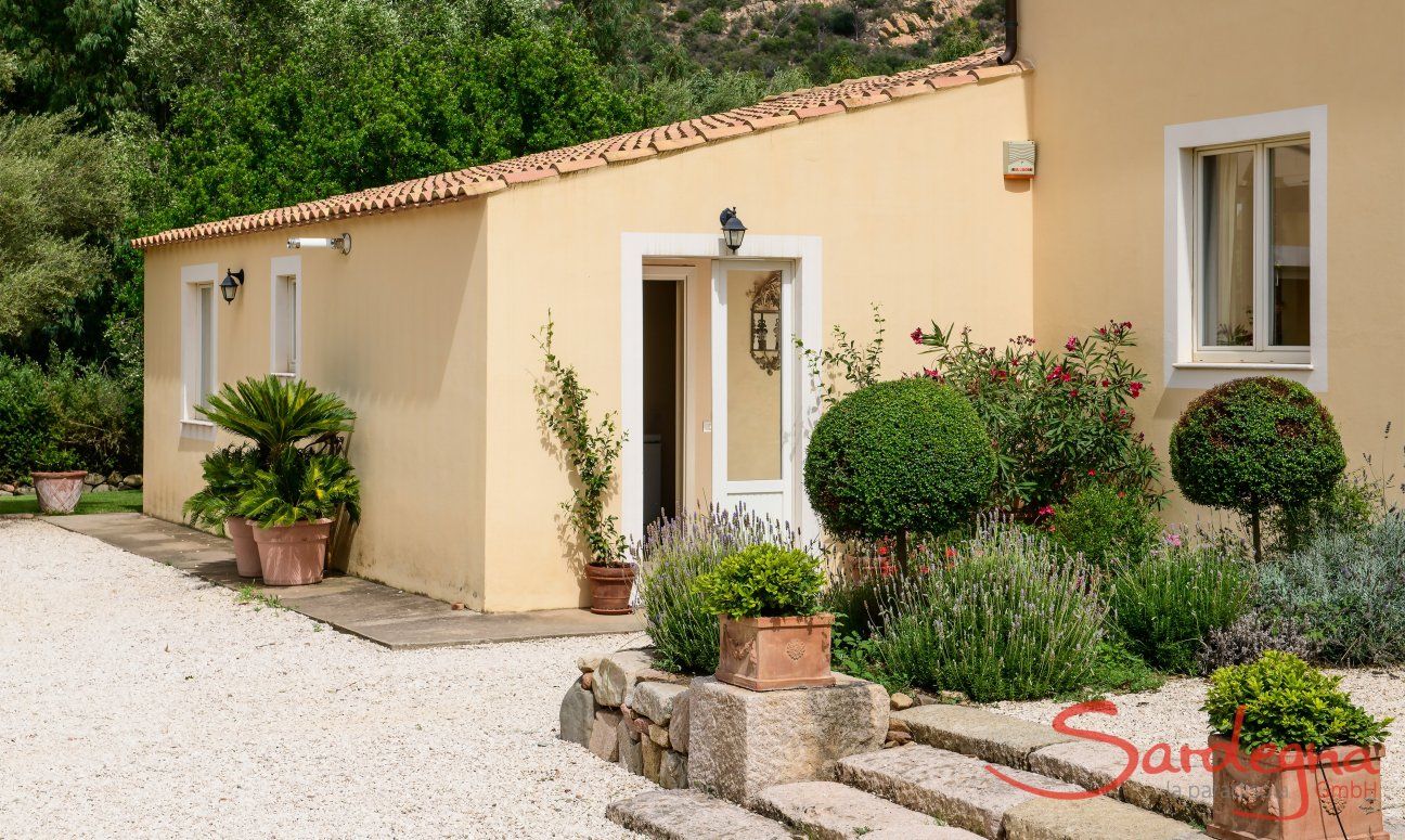Villa Caroline | Gepflegter Eingang mit mediterranen Pflanzen Gepflegter Eingang mit mediterranen Pflanzen