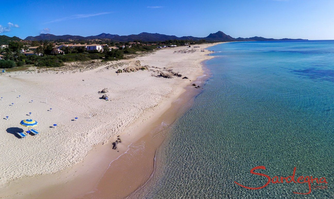 Luftansicht Strand der Costa Rei