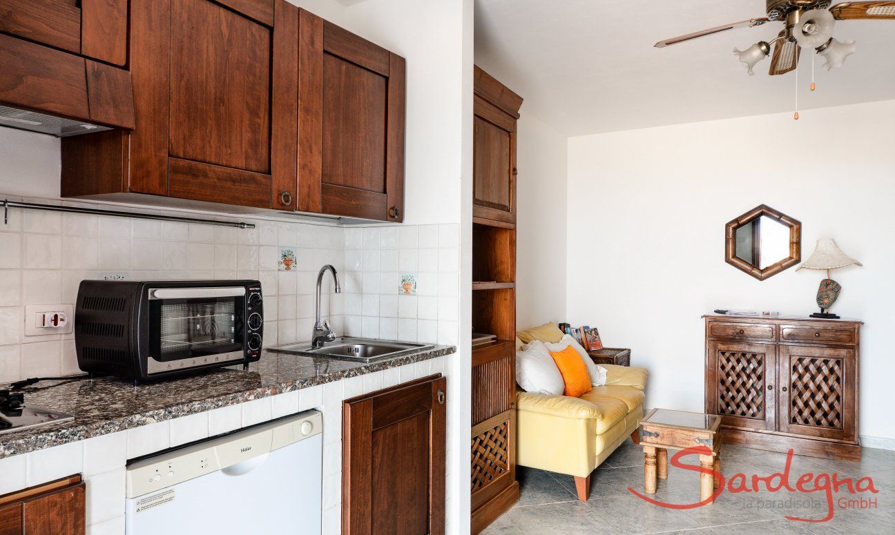 Apartment Castededdu 3 | Küchenzeile mit allen wichtigen Geräten Küchenzeile mit allen wichtigen Geräten