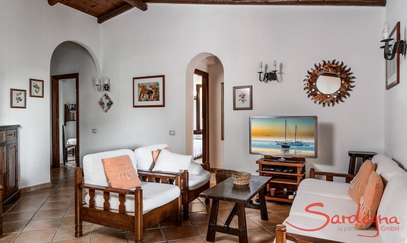 Villa Giangaleazzo | Sardisch eingerichtetes Wohnzimmer Sardisch eingerichtetes Wohnzimmer