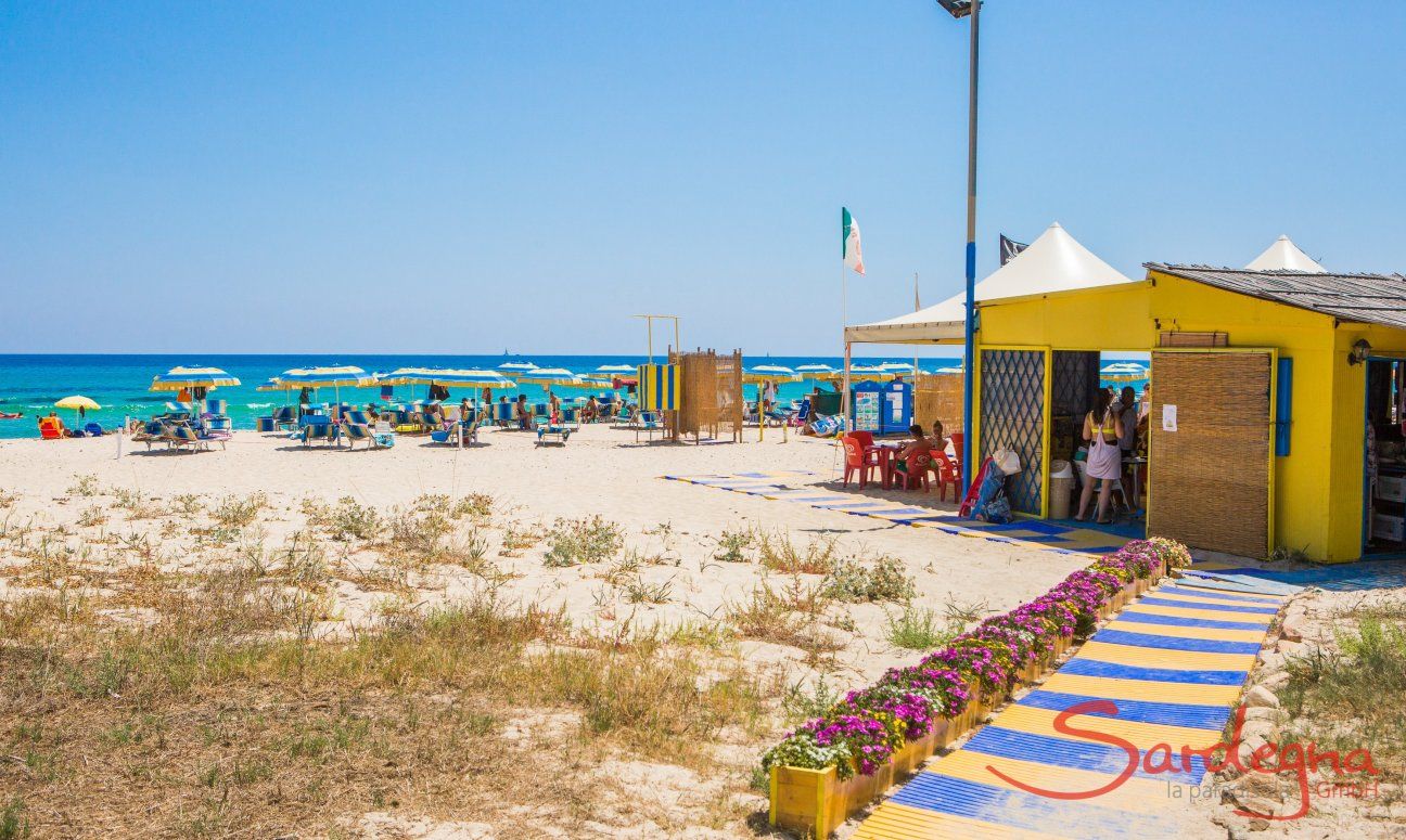 Bobo Beach Bar am Strand, für den täglichen Cappuccino