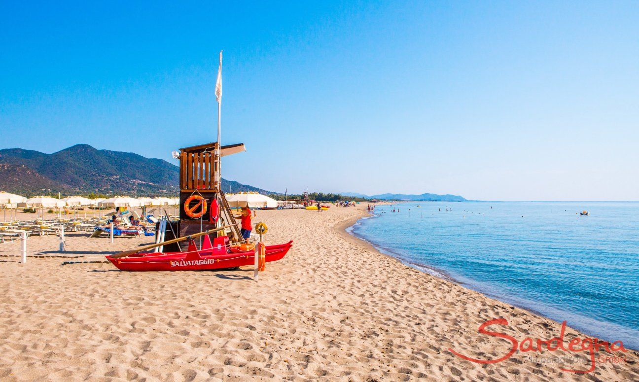 Lifeguard am Strand von Muravera