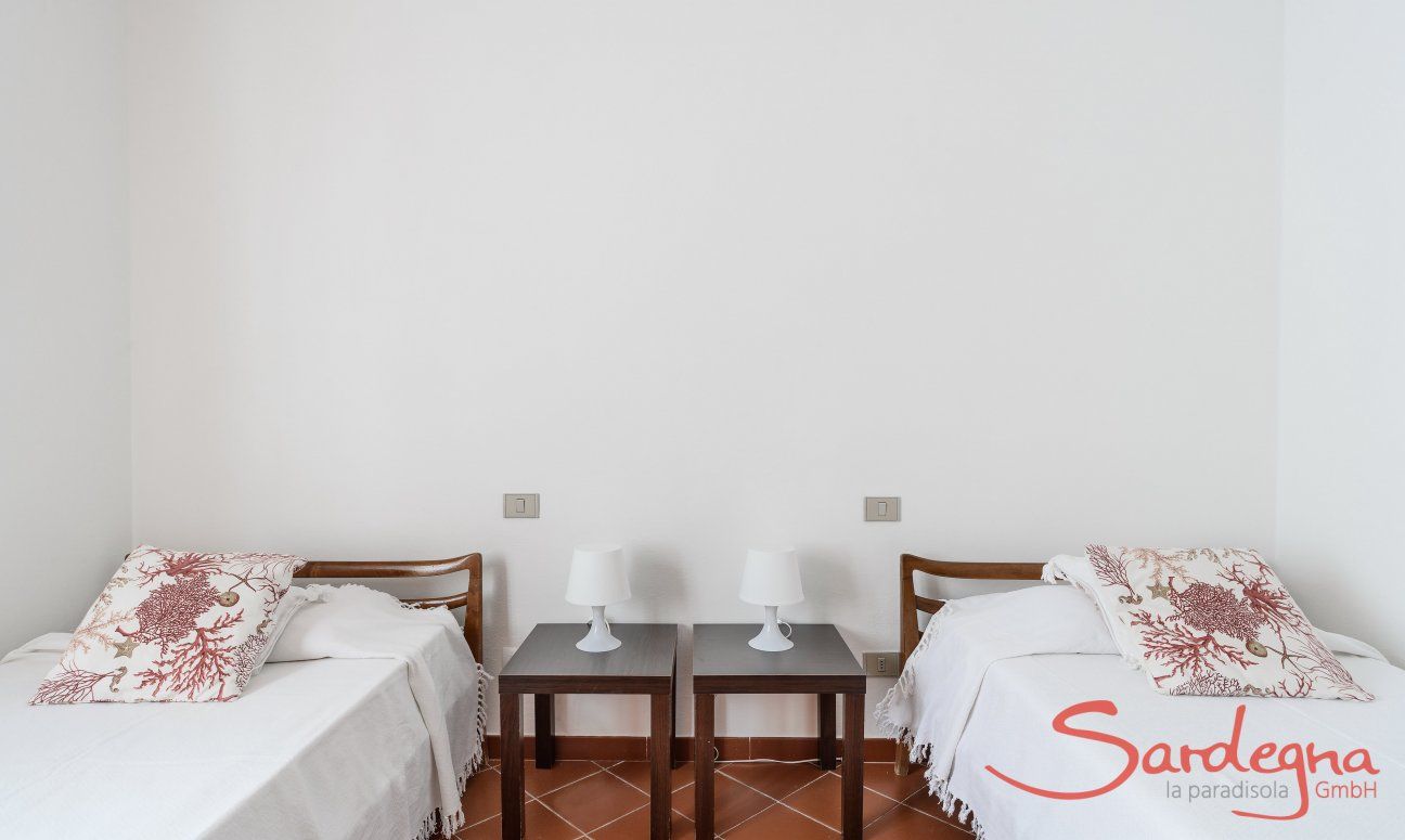 Casa Su Faru 2 | Schlafzimmer 2 mit zwei großen Einzelbetten Schlafzimmer mit zwei großen Einzelbetten Su Faru 2 Pula