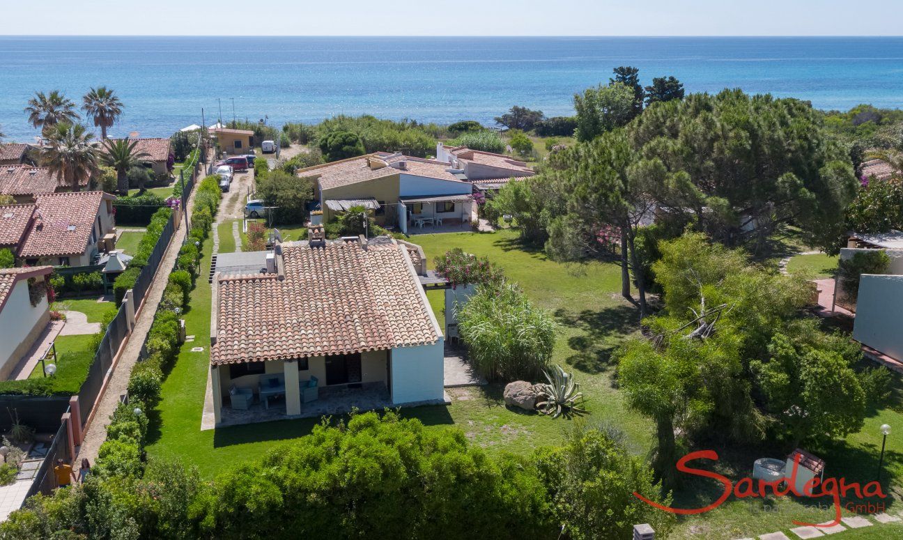 Villa Serena | Luftansicht der Villa Serena - das Meer zu Füßen Luftansicht, Villa Serena, Costa Rei