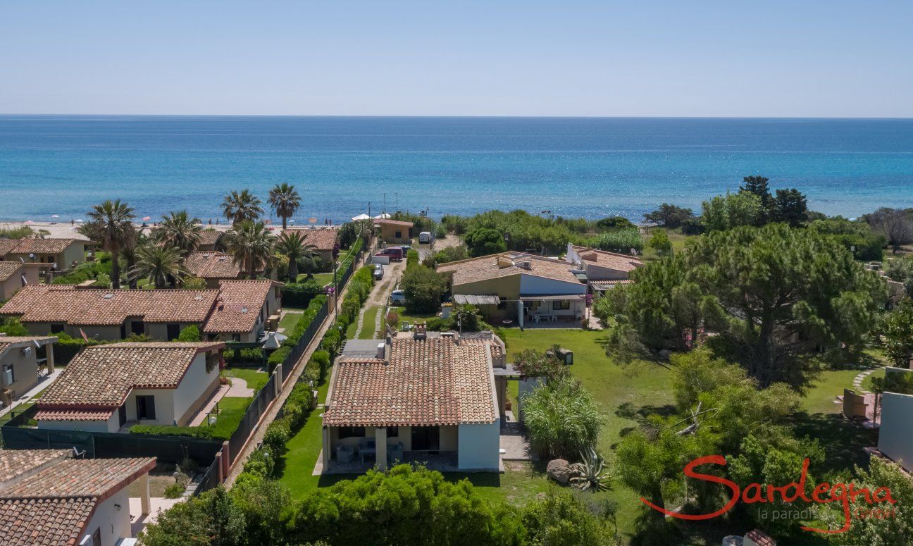 Villa Serena | Lage der Villa ganz nah am Meer Luftansicht, Villa Serena, Costa Rei