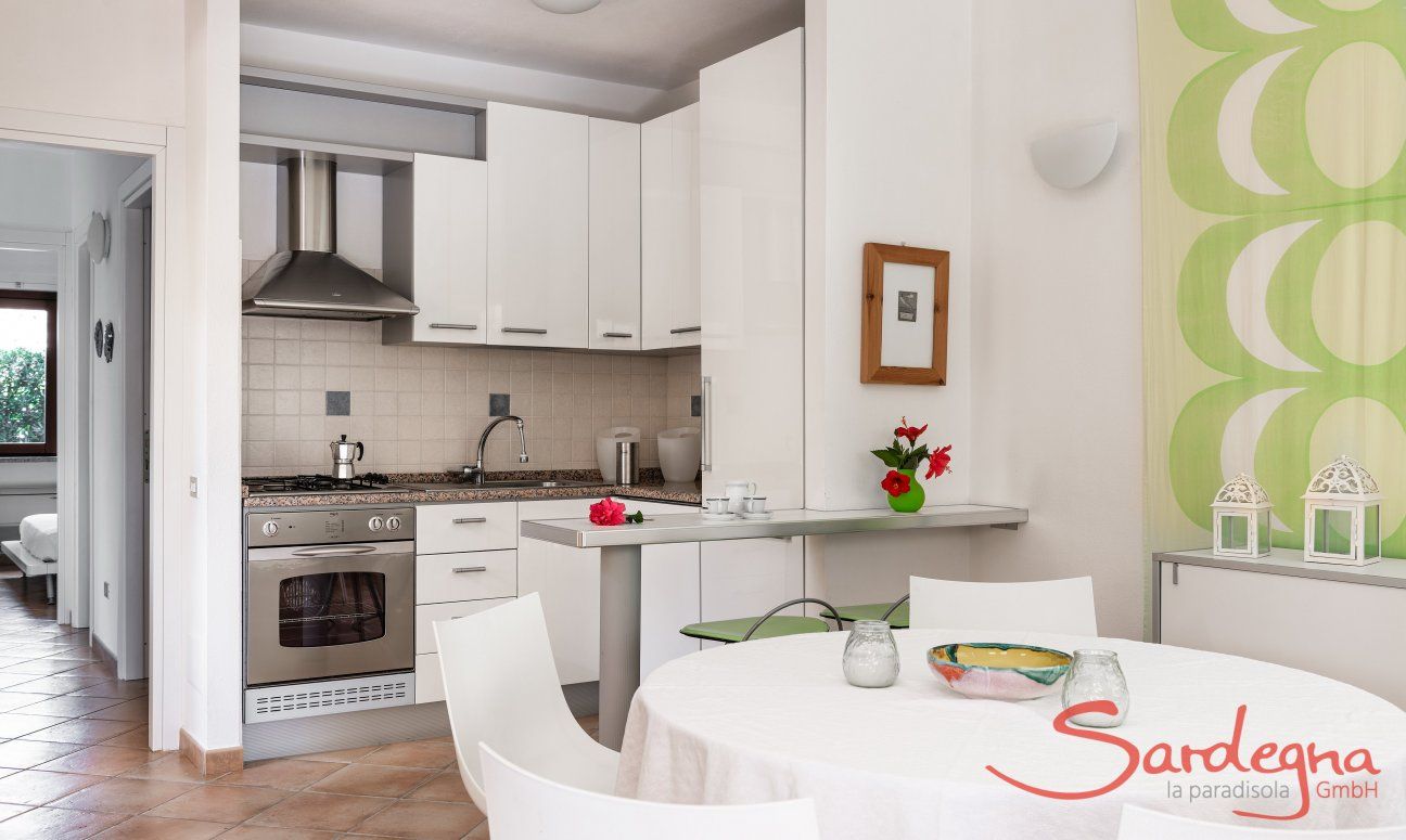 Villa Sandra 43 | Küche mit Essplatz Hausdarstellung