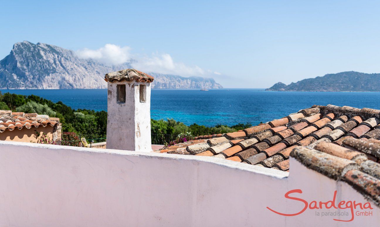 Villa Maestrale | Blick von der Dachterrasse auf die Insel Tavolara und auf's Meer New picture