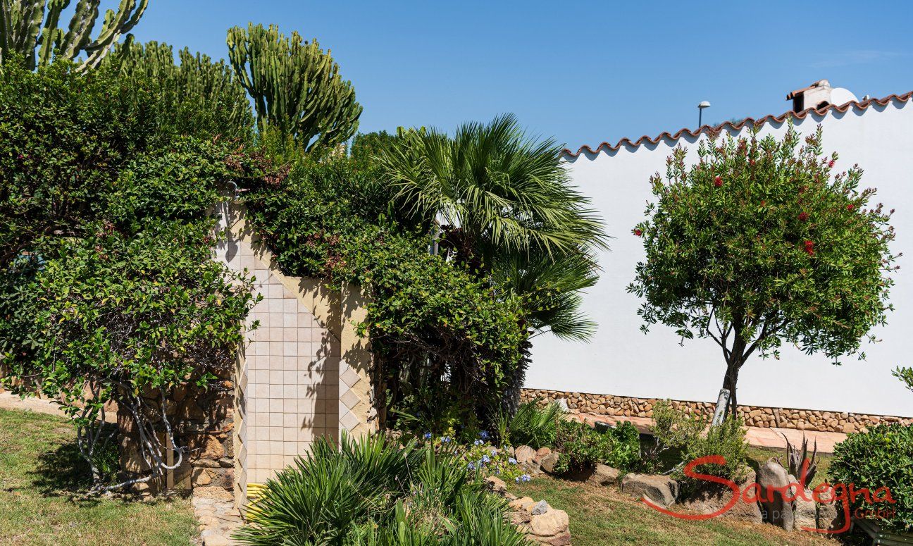 Villa Lucia | Blickgeschützte Aussendusche iunter Palmen im Garten New Picture 2022