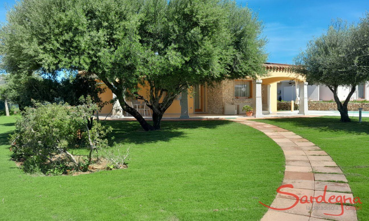 Villa Girasole | Hausansicht mit Garten und Olivenbäume New Picture
