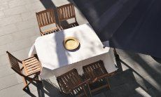 Apartment Cala Liberotto I | Sitzplatz auf der Terrasse von oben Sitzplatz auf der Terrasse von oben
