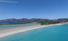 Panorama vom Strand und der Lagune von Porto Giunco, Villasimius
