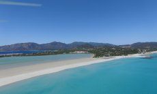 Panorama vom Strand und der Lagune von Porto Giunco, Villasimius