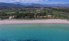 Apartment Orri 3 | Luftbild auf Orri und den direkten Strand Luftaufnahme Orri und Strandabschnitt