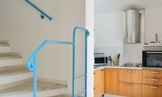 Villa del Campo | Treppenaufgang und Blick in die Küche Treppenaufgang und Blick in die Küche