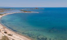 Villa Mimosa | Bucht von Is Suergius mit Blick bis nach Nora Is Suergius, Agumu, Strand, Pula