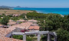 Blick von Sant Elmo über die Küste von Costa Rei, Südsardinien