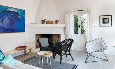 Casa 1 | Gemütlicher Wohnraum mit Kamin Einrichtung Casa 1 Sant'Elmo