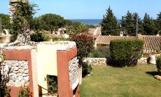 Villa Monica | Außendusche und Blick auf das Meer Außendusche und Blick auf das Meer