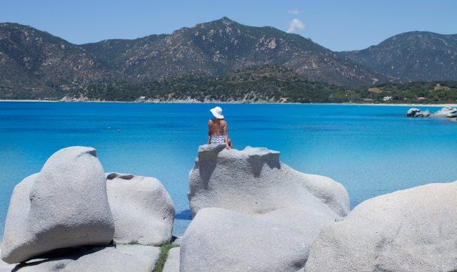 Villasimius, Mai 2020 Villasimius, Strand